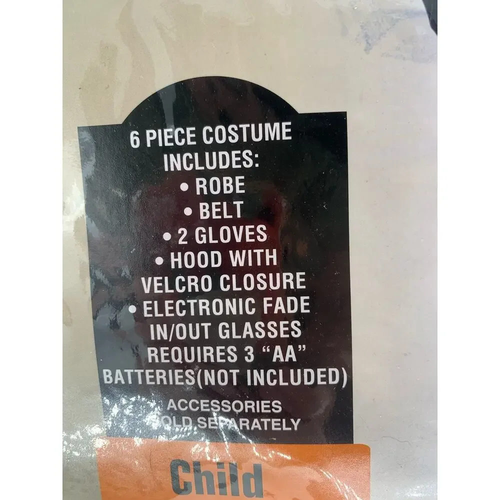 Phantom Costume Halloween Unknown Fade In/Out Child Sz Large 12-14 Robe Glasses